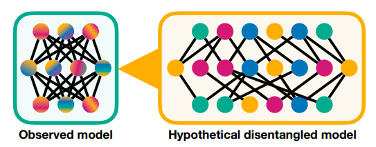 a polysemantic model can be viewed as compressed simulations of larger, sparser network. image source: [2]